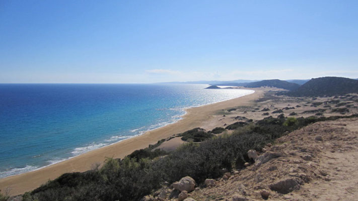 Beach in Golden Beach, Cyprus, Mediterranean sea