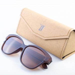 Inspired by the extravagance of Monaco, these sunglasses are made for women that are fashion forward. Black bamboo arms, PC black frame and polarized dark grey lenses.